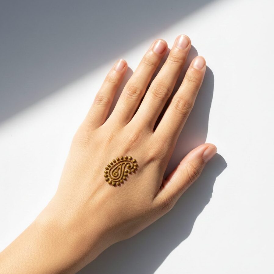 Small Paisley Mehandi Design