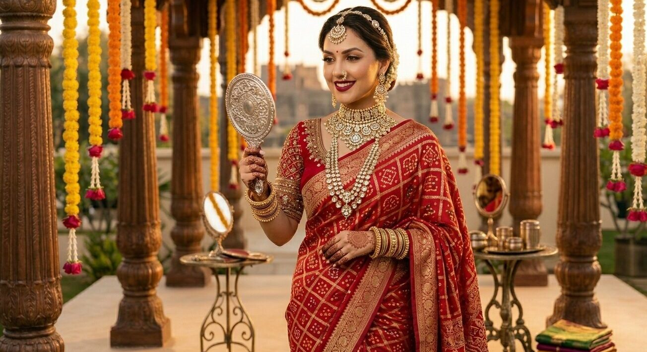 Styling and Accessories with the Gujarati Style Saree