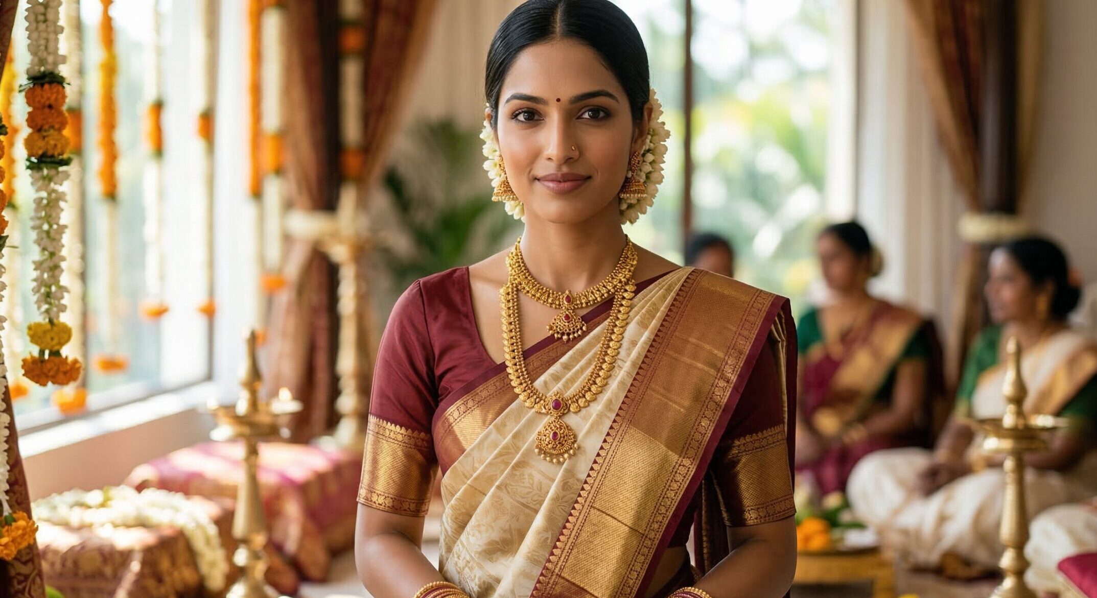 Hairstyle for Saree