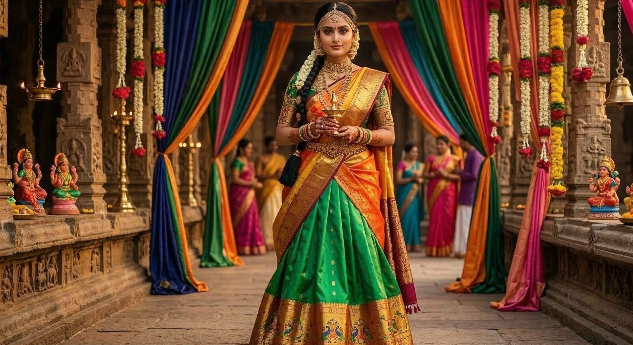 Traditional Half Saree Styles