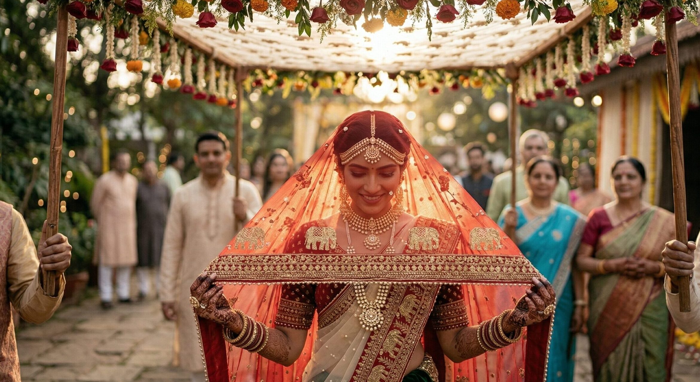 bridal dupatta designs