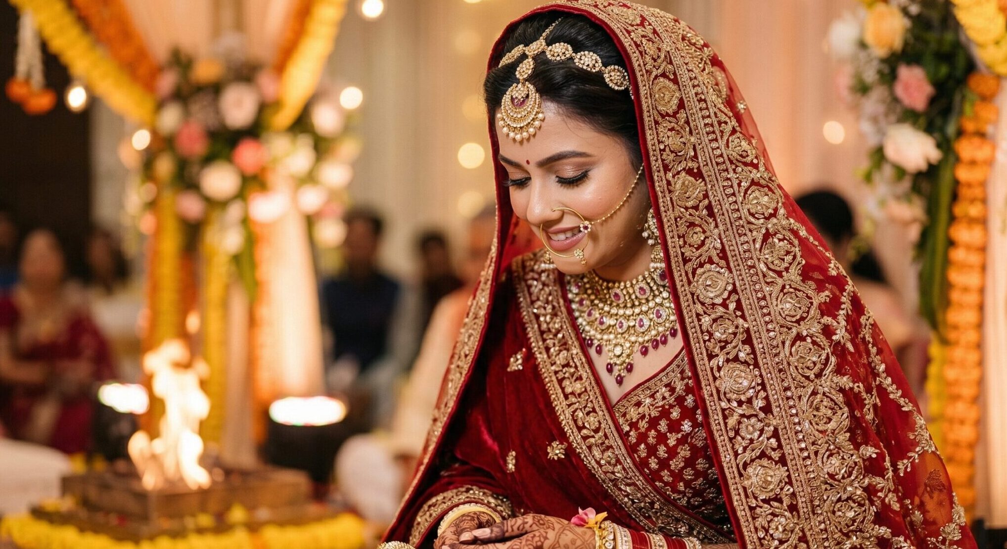 Popular Types of Bridal Dupatta Designs