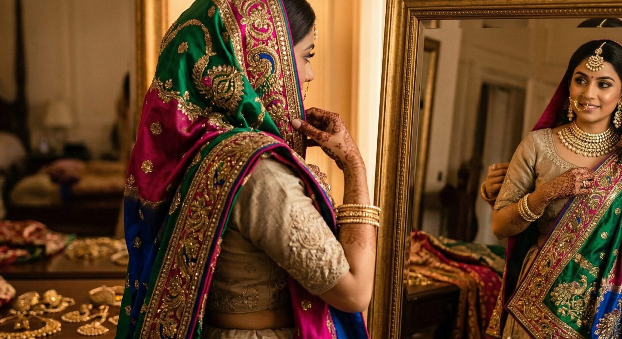 Draping Styles for Bridal Dupatta