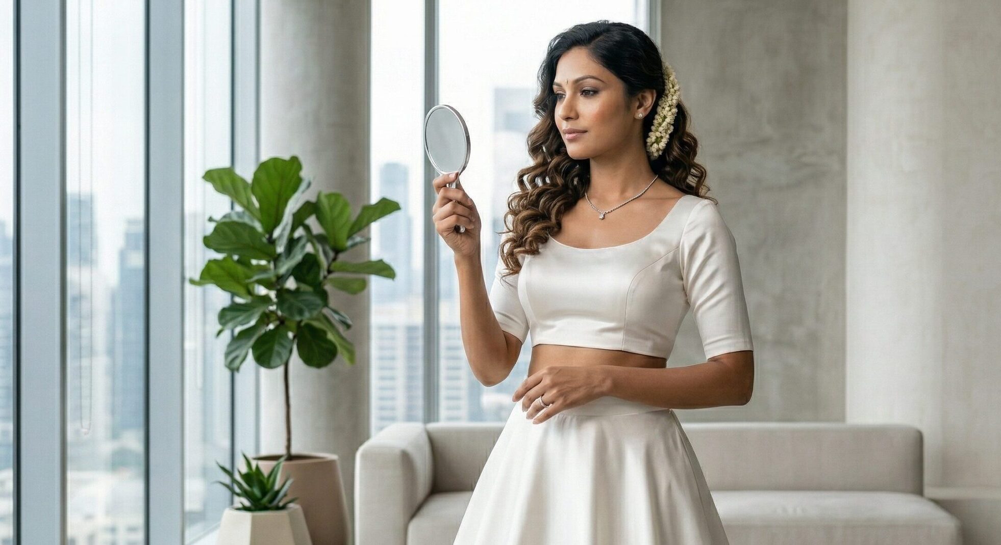 Fabrics Used in White Bridal Lehenga Designs